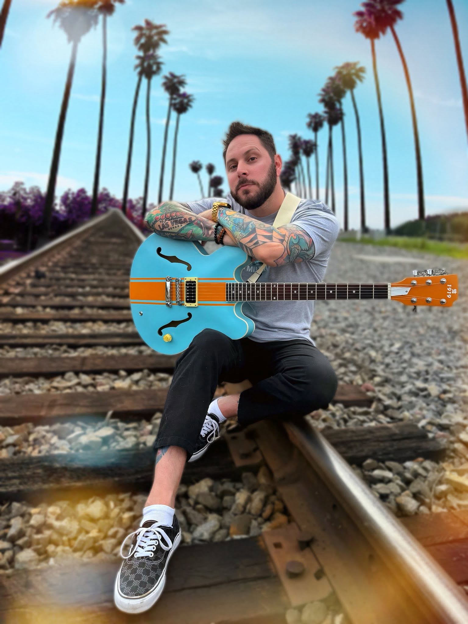 Palm Hours musician with guitar
